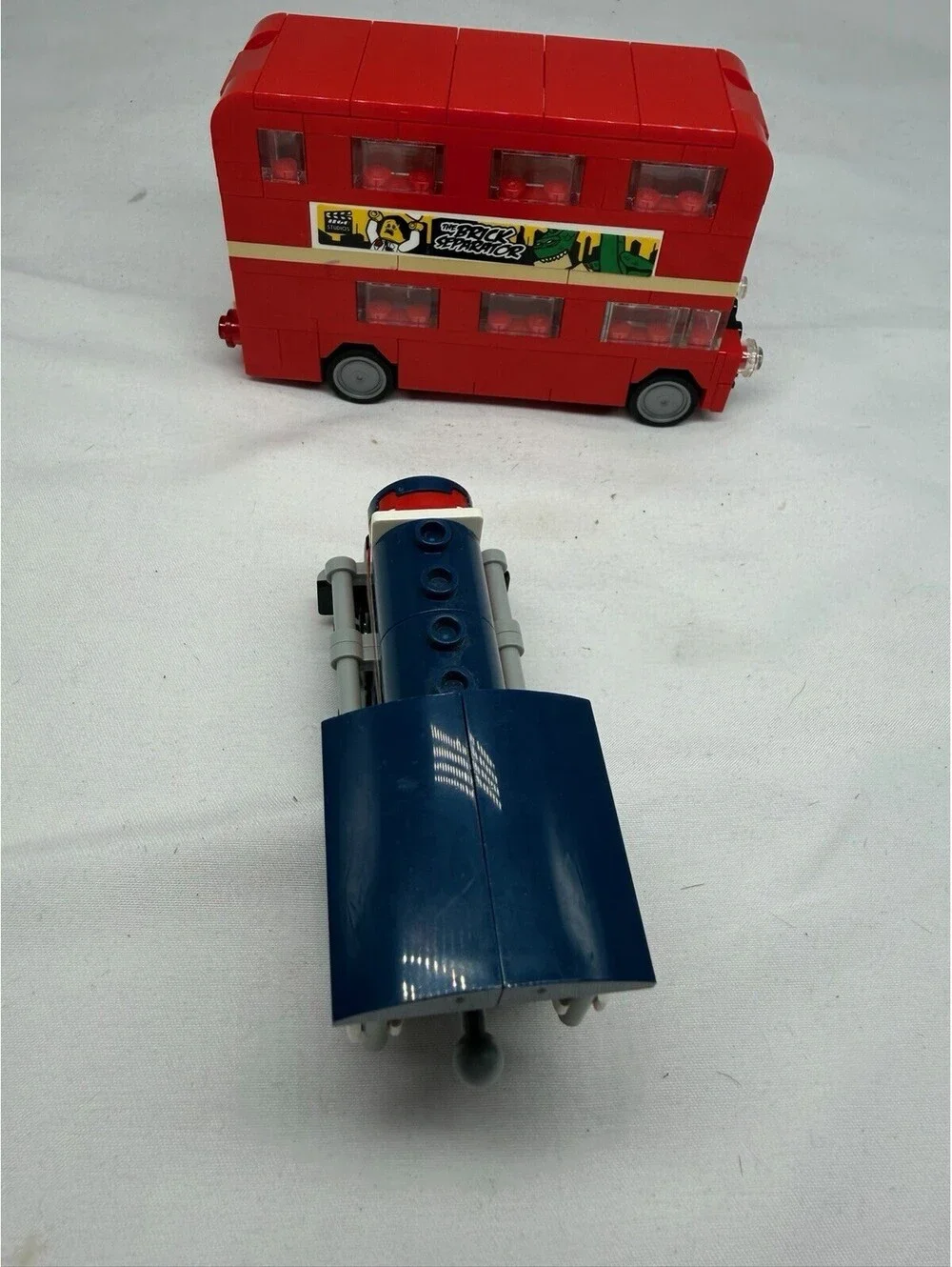 Lego Creator Double Decker Westminister Bus Built 40220 & 30575 Train Engine
